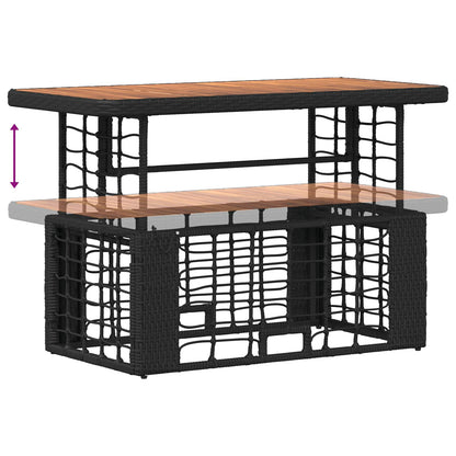 Set da Pranzo per Giardino con cuscino 4 pcs Nero e Grigio | homemem39