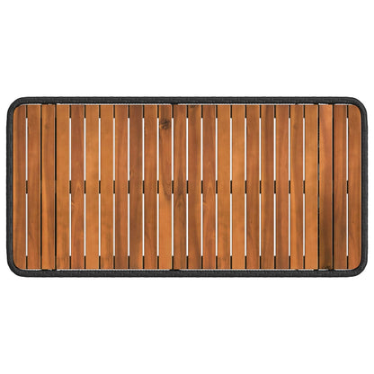 Set da Pranzo per Giardino con cuscino 4 pcs Nero e Grigio | homemem39