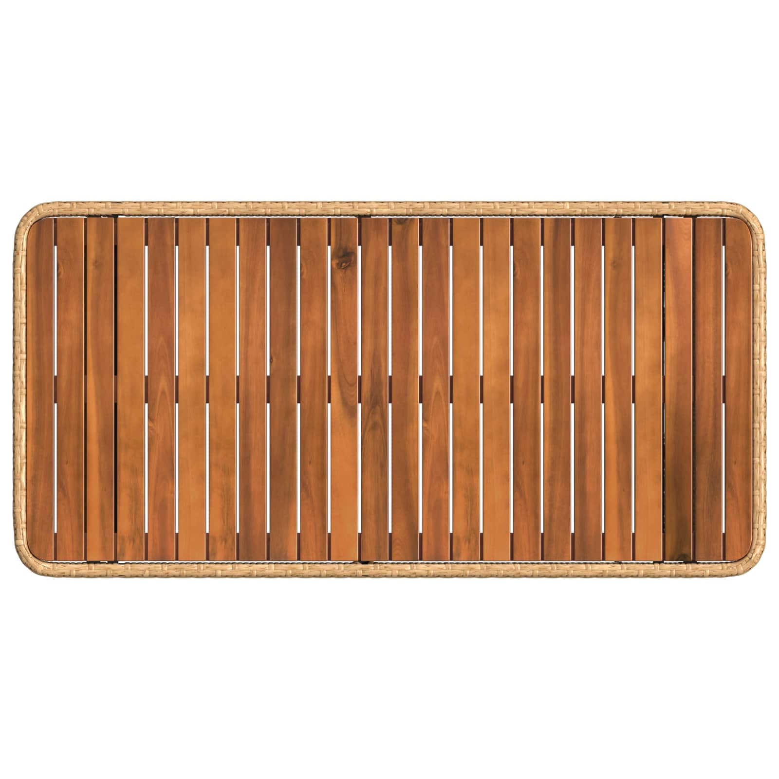 Set da Pranzo per Giardino con cuscino 4 pcs Naturale e Bianco | homemem39