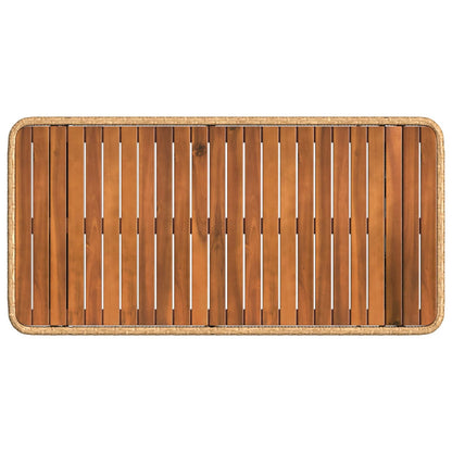 Set da Pranzo per Giardino con cuscino 4 pcs Naturale e Bianco
