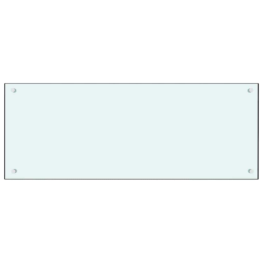 Rivestimento da Cucina 2 pcs Bianco 100 x 40 cm vetro temperato