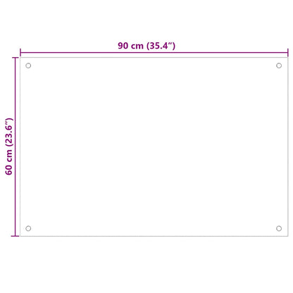 Rivestimento da Cucina 2 pcs Trasparente 90 x 60 cm