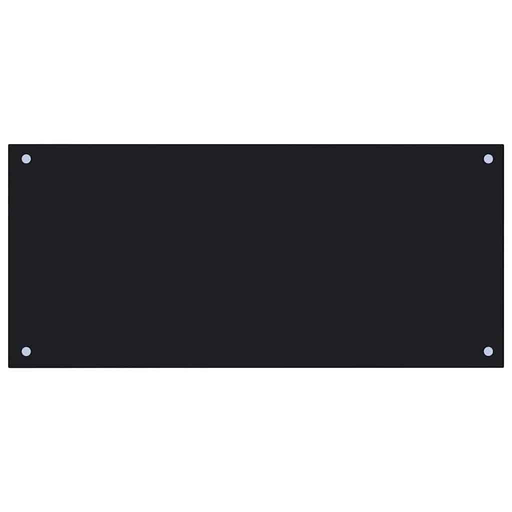 Rivestimento da Cucina 2 pcs Nero 90 x 40 cm vetro temperato