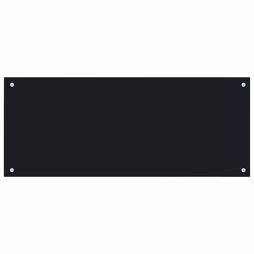 Rivestimento da Cucina 2 pcs Nero 100 x 40 cm vetro temperato