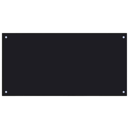 Rivestimento da Cucina 2 pcs Nero 100 x 50 cm vetro temperato