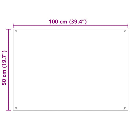 Rivestimento da Cucina 2 pcs Nero 100 x 50 cm vetro temperato