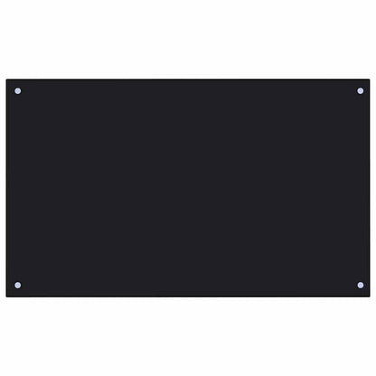 Rivestimento da Cucina 2 pcs Nero 100 x 60 cm vetro temperato