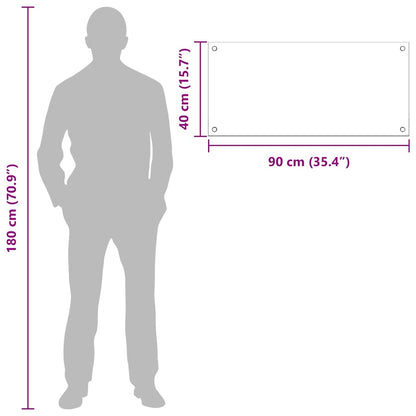 Rivestimento da Cucina 2 pcs Grigio scuro 90 x 40 cm