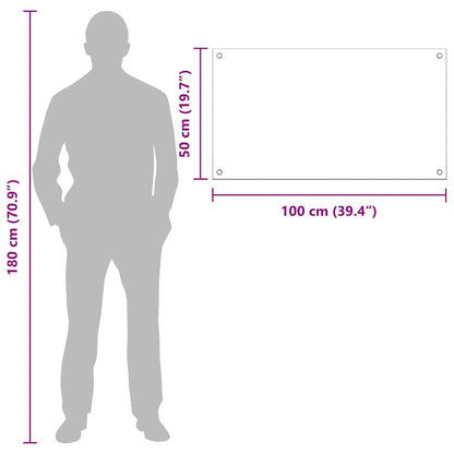 Rivestimento da Cucina 2 pcs Grigio scuro 100 x 50 cm