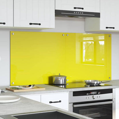 Rivestimento da Cucina 2 pcs Giallo 70 x 60 cm vetro temperato