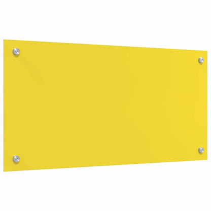 Rivestimento da Cucina 2 pcs Giallo 80 x 40 cm vetro temperato