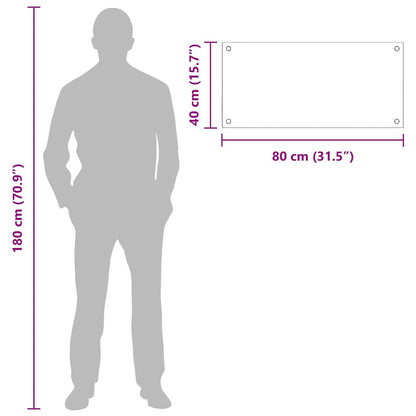 Rivestimento da Cucina 2 pcs Giallo 80 x 40 cm vetro temperato