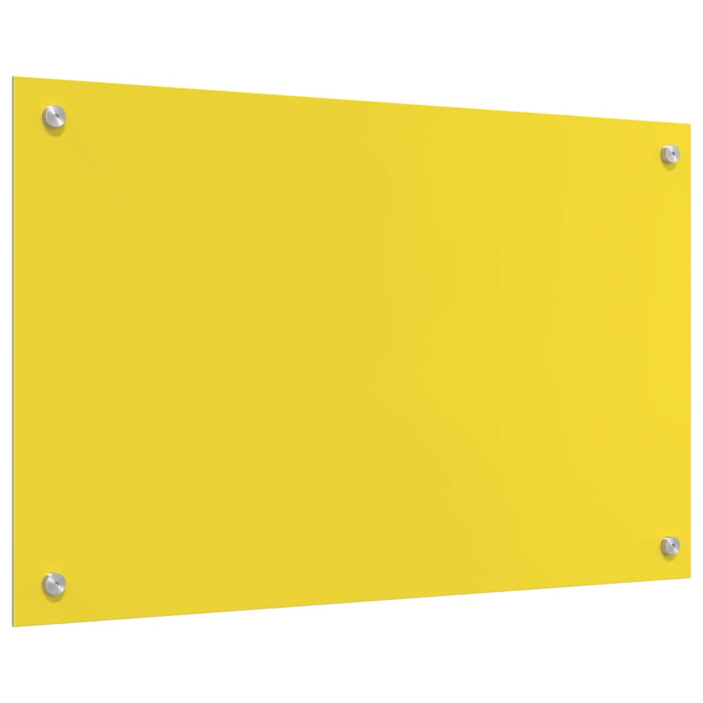 Rivestimento da Cucina 2 pcs Giallo 80 x 50 cm vetro temperato