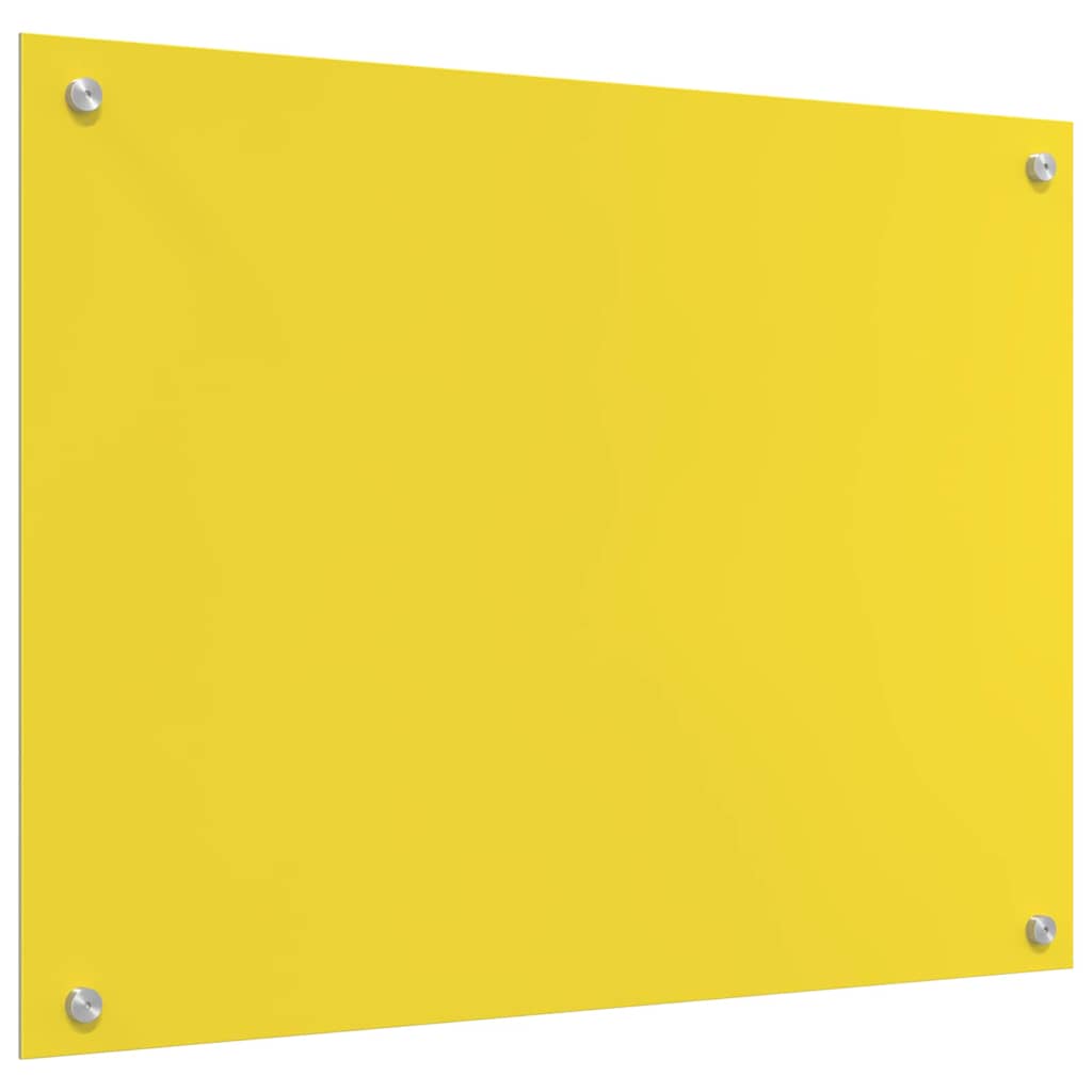 Rivestimento da Cucina 2 pcs Giallo 80 x 60 cm vetro temperato