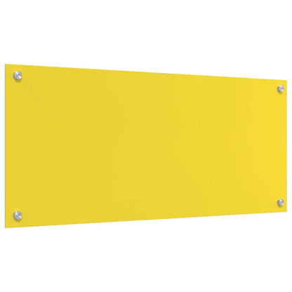 Rivestimento da Cucina 2 pcs Giallo 90 x 40 cm vetro temperato