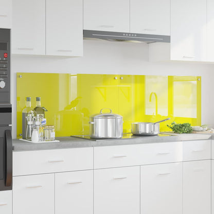 Rivestimento da Cucina 2 pcs Giallo 90 x 50 cm vetro temperato