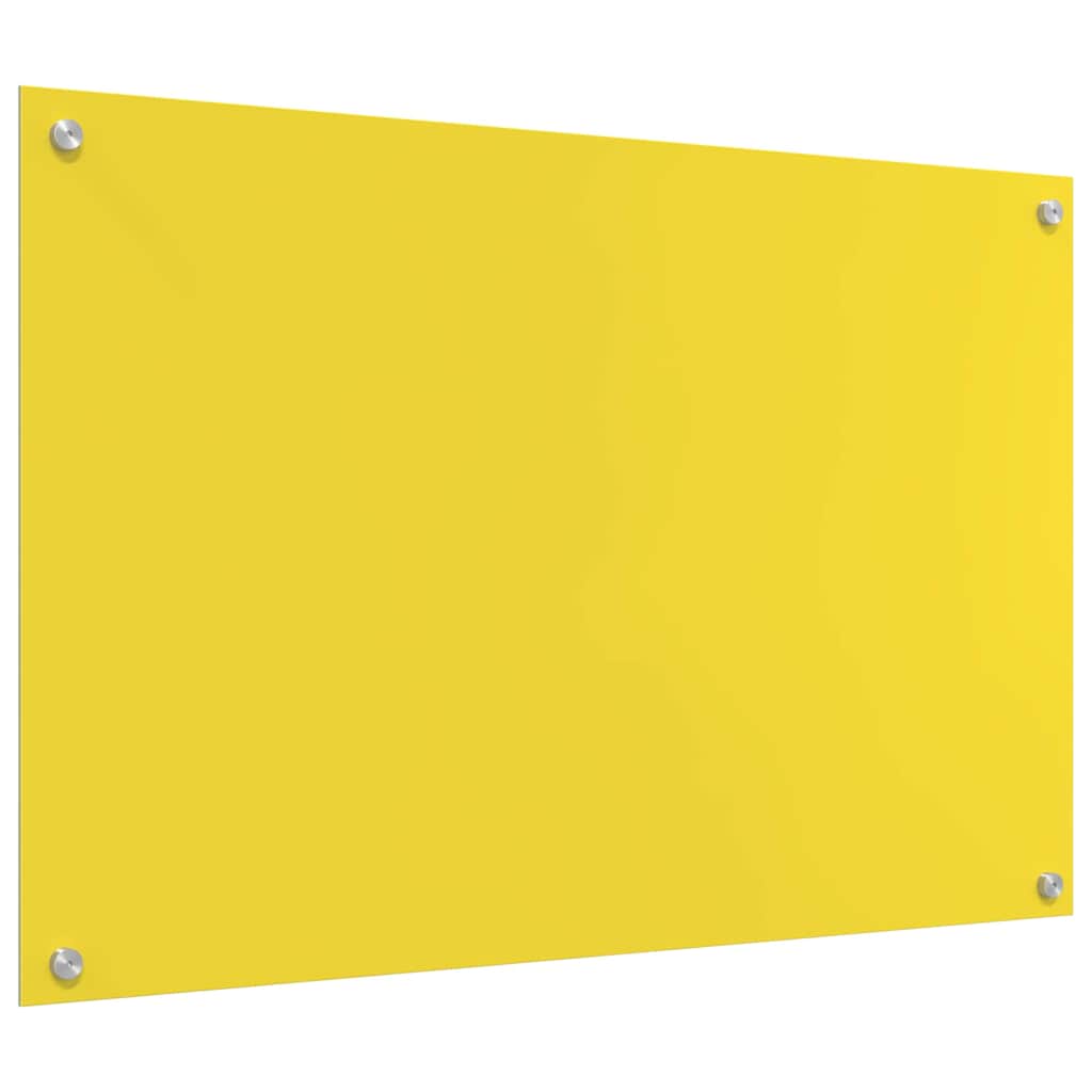 Rivestimento da Cucina 2 pcs Giallo 90 x 60 cm vetro temperato