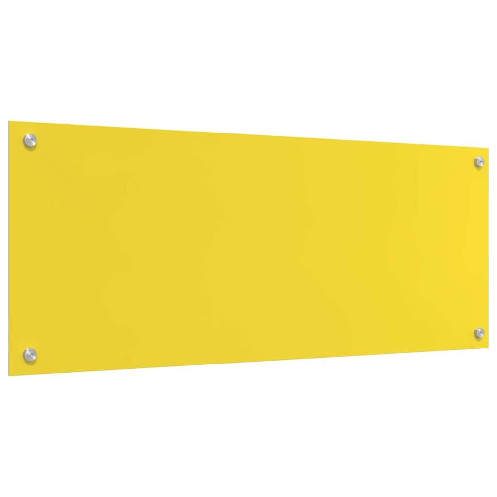 Rivestimento da Cucina 2 pcs Giallo 100 x 40 cm vetro temperato