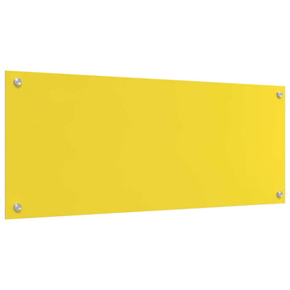 Rivestimento da Cucina 2 pcs Giallo 100 x 40 cm vetro temperato