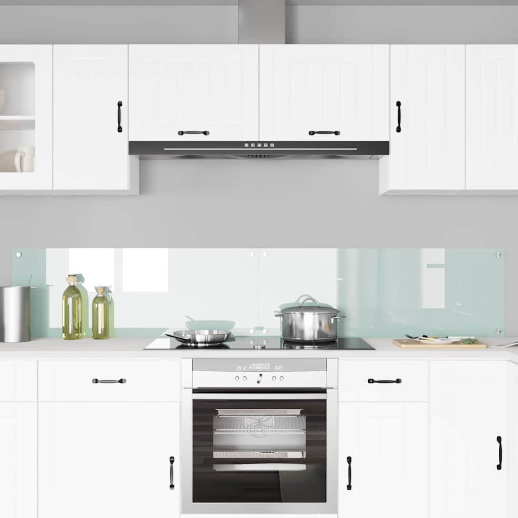 Schienale da cucina 2 pcs Bianco 110 x 40 cm vetro temperato | homemem39