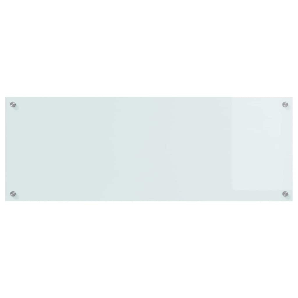 Schienale da cucina 2 pcs Bianco 110 x 40 cm vetro temperato | homemem39