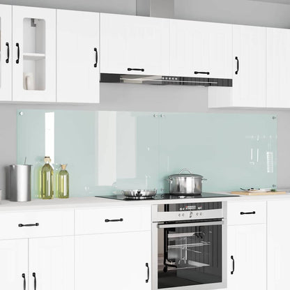 Schienale da cucina 2 pcs Bianco 110 x 60 cm vetro temperato | homemem39