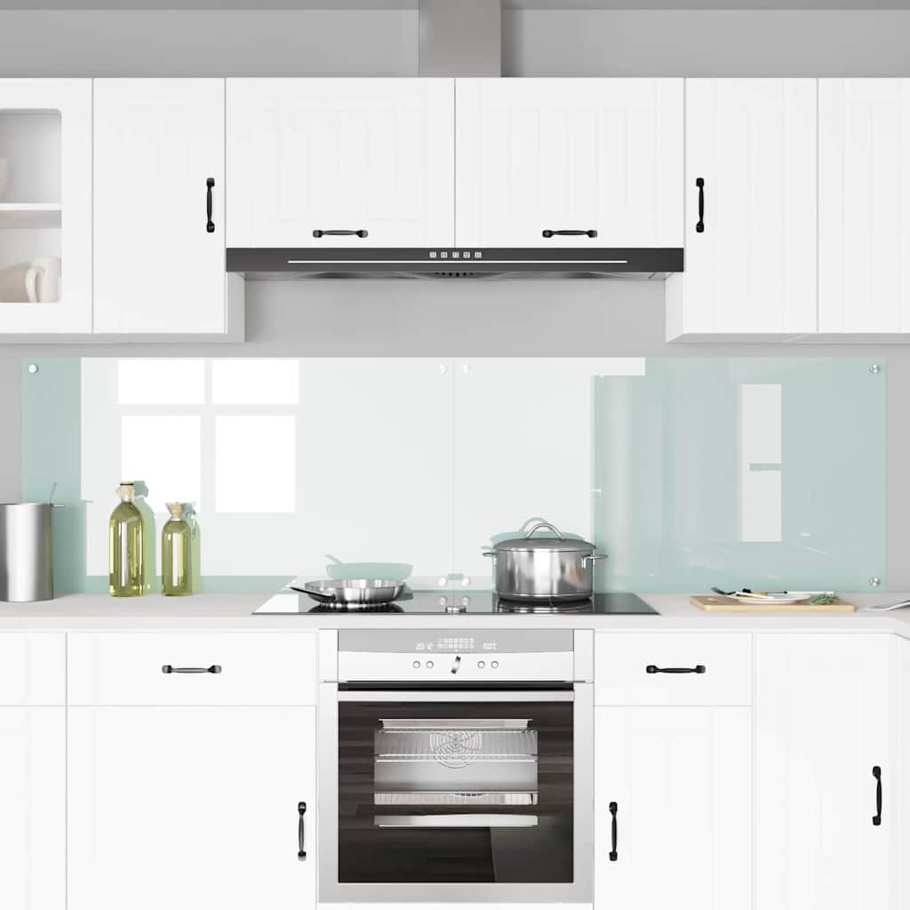 Schienale da cucina 2 pcs Bianco 110 x 60 cm vetro temperato | homemem39
