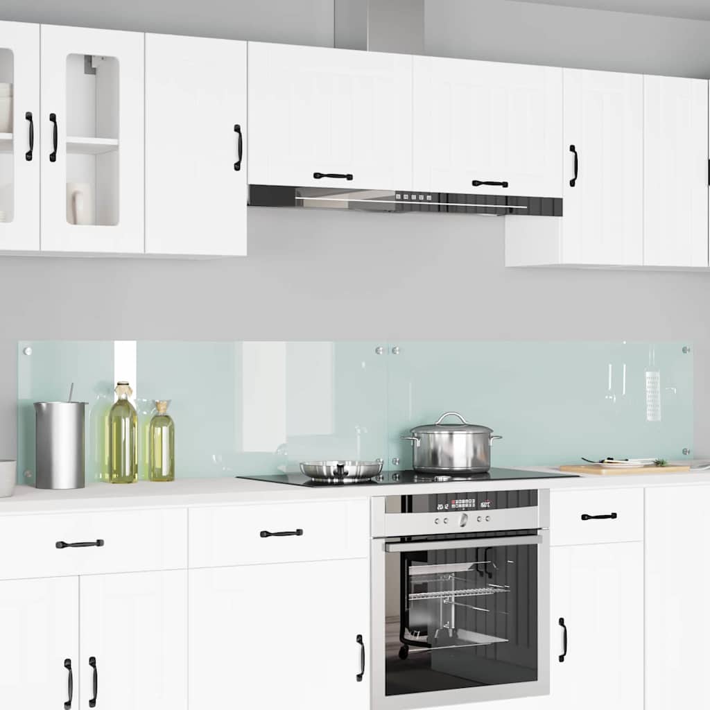 Schienale da cucina 2 pcs Bianco 120 x 40 cm vetro temperato | homemem39