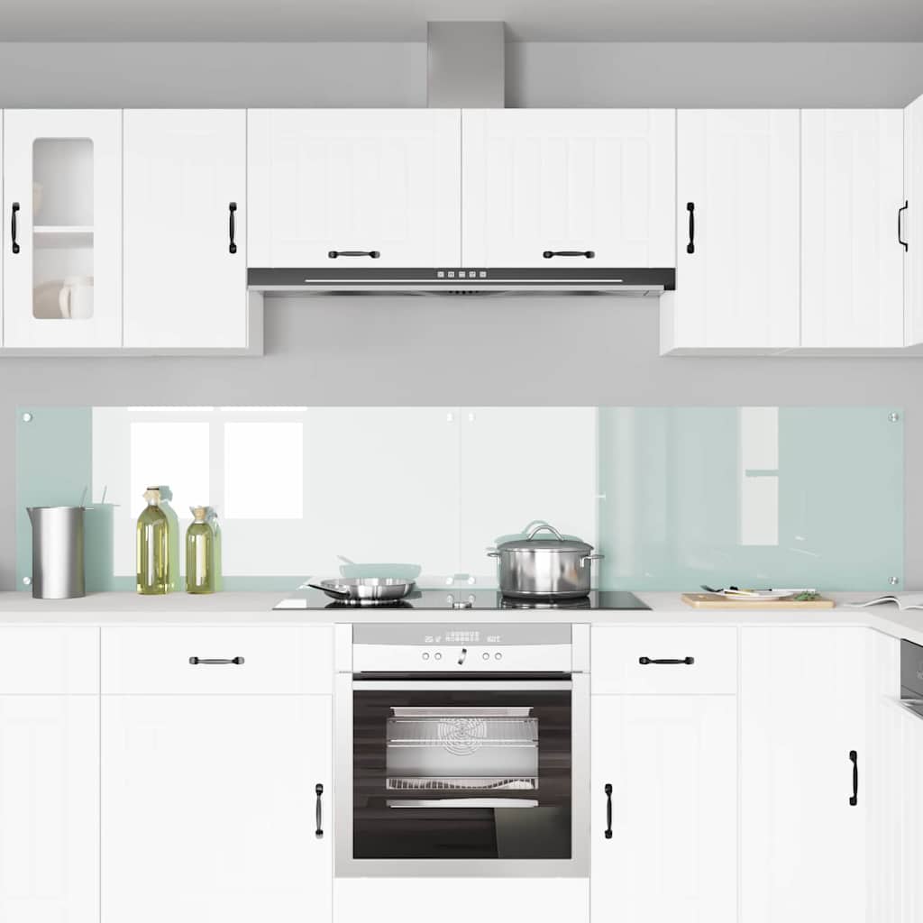 Schienale da cucina 2 pcs Bianco 120 x 50 cm vetro temperato | homemem39