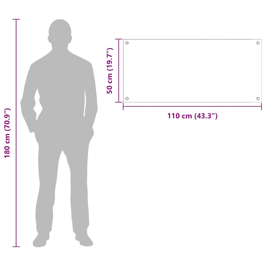 Rivestimento da Cucina 2 pcs Nero 110 x 50 cm vetro temperato