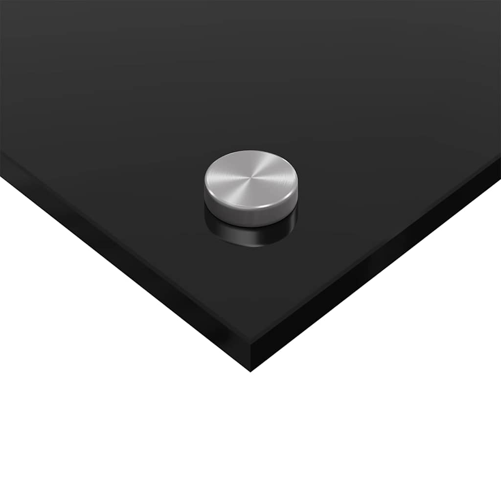 Schienale da cucina 2 pcs Nero 120 x 40 cm vetro temperato | homemem39