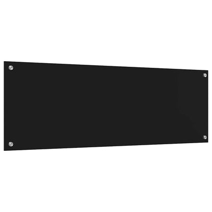 Schienale da cucina 2 pcs Nero 120 x 40 cm vetro temperato | homemem39