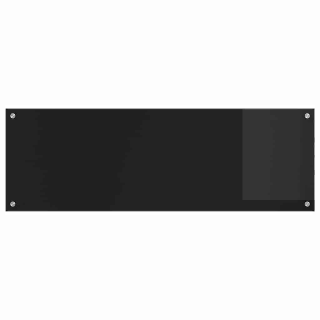Schienale da cucina 2 pcs Nero 120 x 40 cm vetro temperato | homemem39