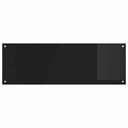 Schienale da cucina 2 pcs Nero 120 x 40 cm vetro temperato | homemem39