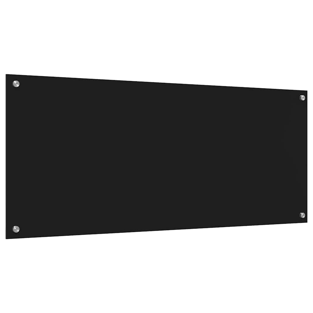 Schienale da cucina 2 pcs Nero 120 x 50 cm vetro temperato | homemem39