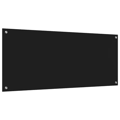 Schienale da cucina 2 pcs Nero 120 x 50 cm vetro temperato | homemem39