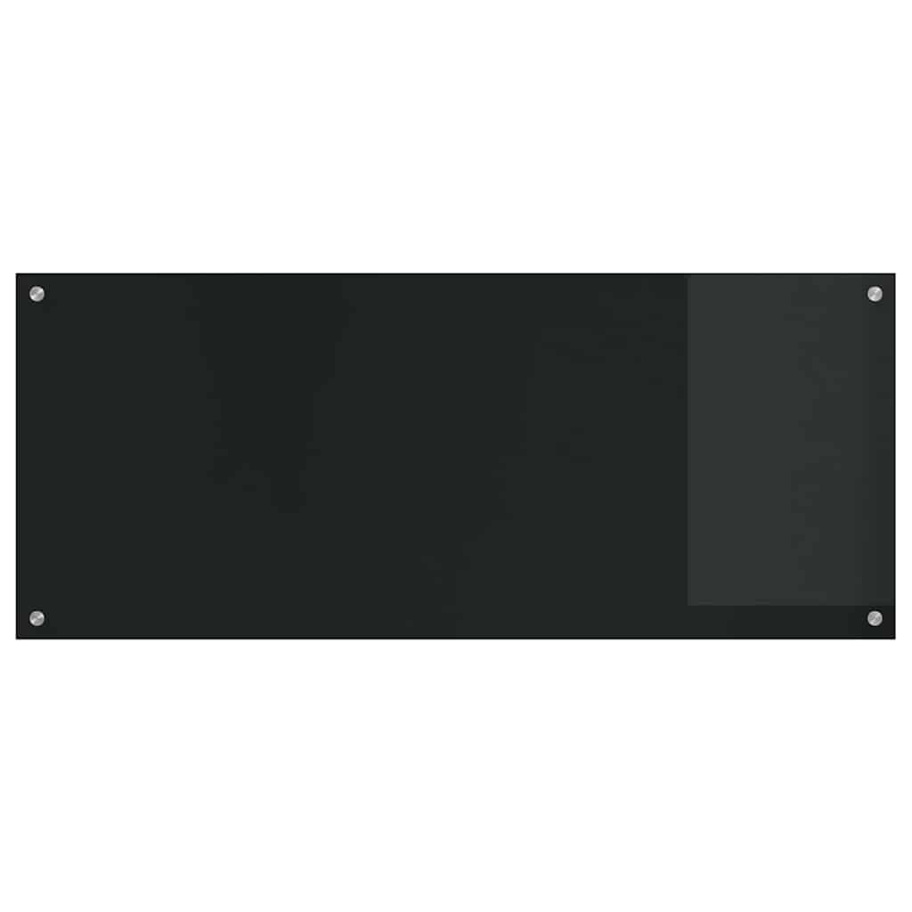Schienale da cucina 2 pcs Nero 120 x 50 cm vetro temperato | homemem39