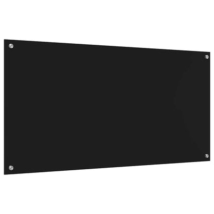 Schienale da cucina 2 pcs Nero 120 x 60 cm vetro temperato | homemem39