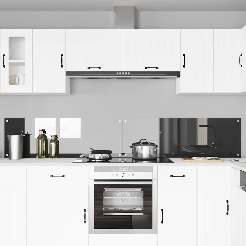 Schienale da cucina 2 pcs Grigio scuro 120 x 40 cm | homemem39