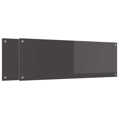 Schienale da cucina 2 pcs Grigio scuro 120 x 40 cm | homemem39