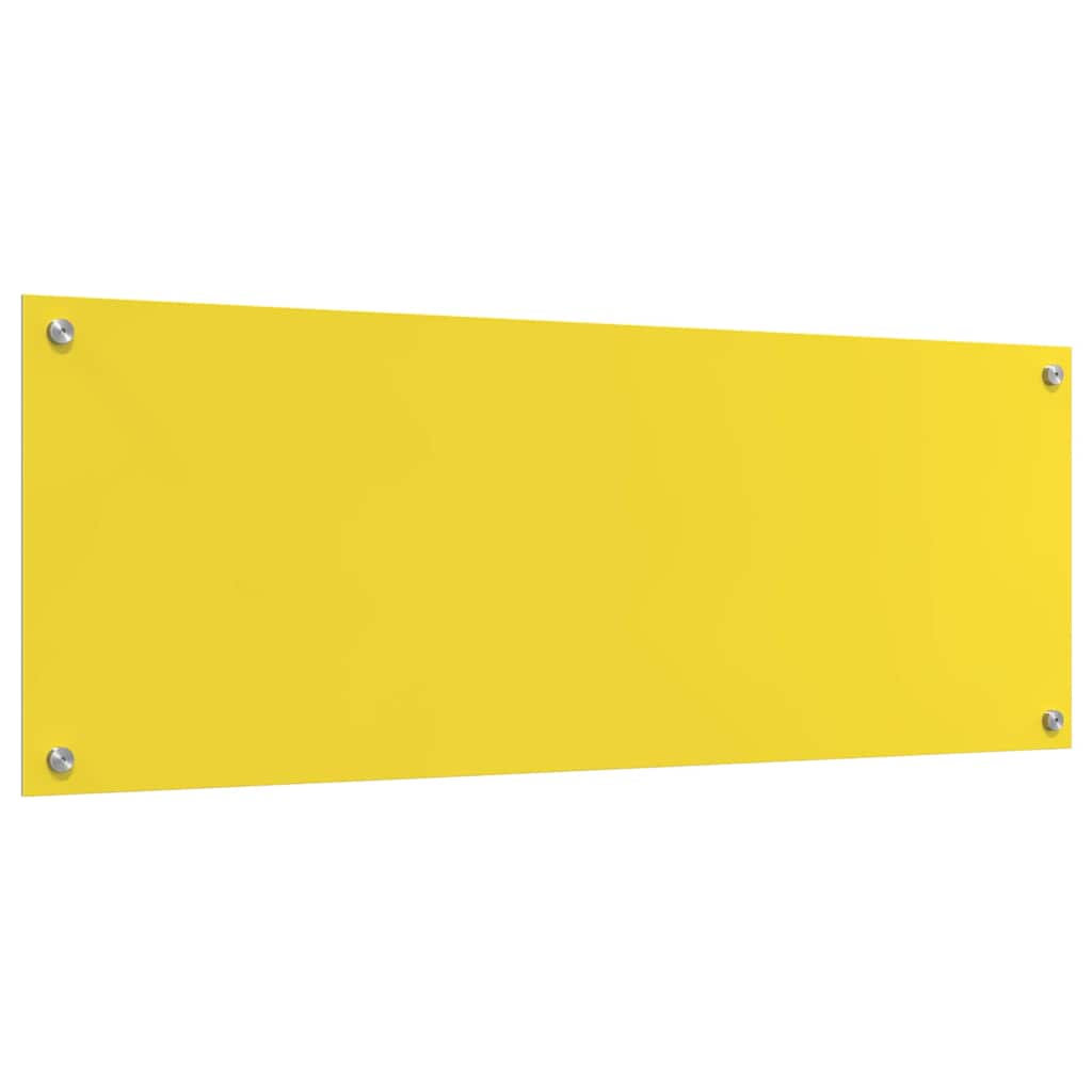 Rivestimento da Cucina 2 pcs Giallo 110 x 40 cm vetro temperato