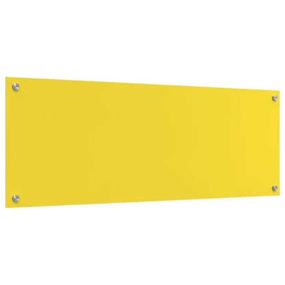 Rivestimento da Cucina 2 pcs Giallo 110 x 40 cm vetro temperato
