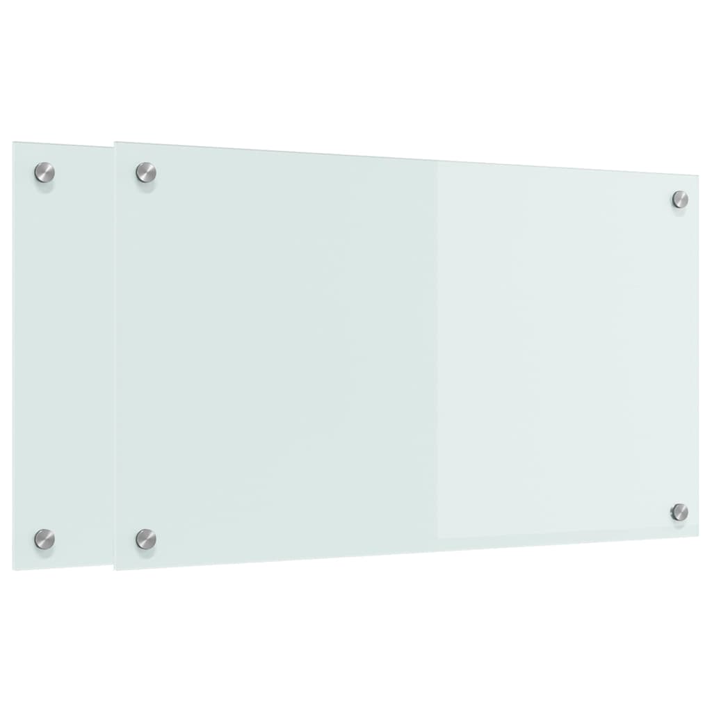 Rivestimento da Cucina 2 pcs Bianco 70 x 40 cm vetro temperato