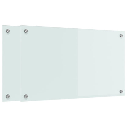 Rivestimento da Cucina 2 pcs Bianco 70 x 40 cm vetro temperato