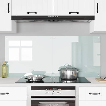 Schienale da cucina 2 pcs Bianco 70 x 60 cm vetro temperato