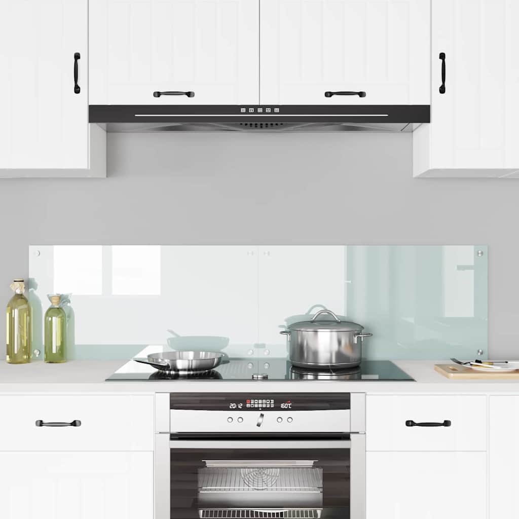 Rivestimento da Cucina 2 pcs Bianco 80 x 40 cm vetro temperato