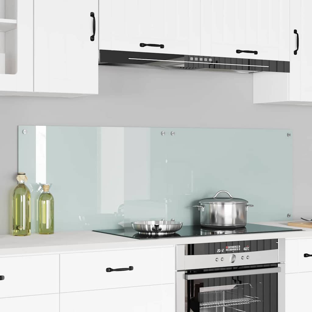 Schienale da cucina 2 pcs Bianco 80 x 50 cm vetro temperato