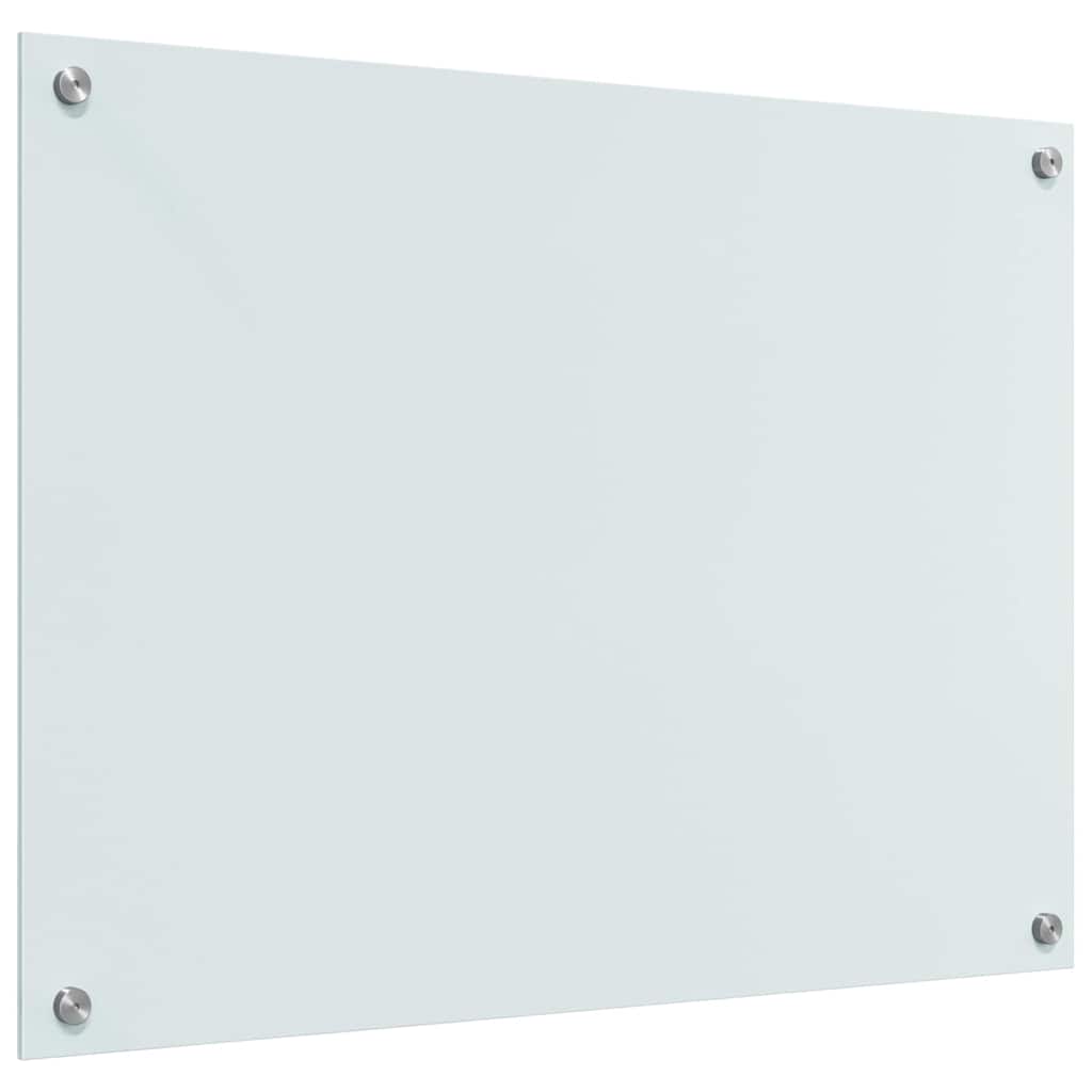 Schienale da cucina 2 pcs Bianco 80 x 60 cm vetro temperato