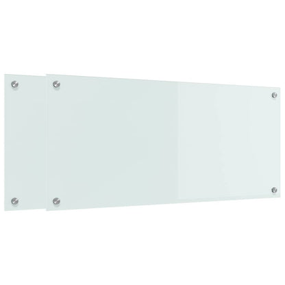 Rivestimento da Cucina 2 pcs Bianco 90 x 40 cm vetro temperato