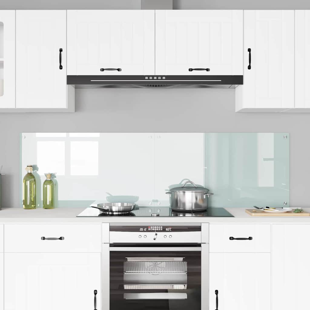 Schienale da cucina 2 pcs Bianco 90 x 50 cm vetro temperato